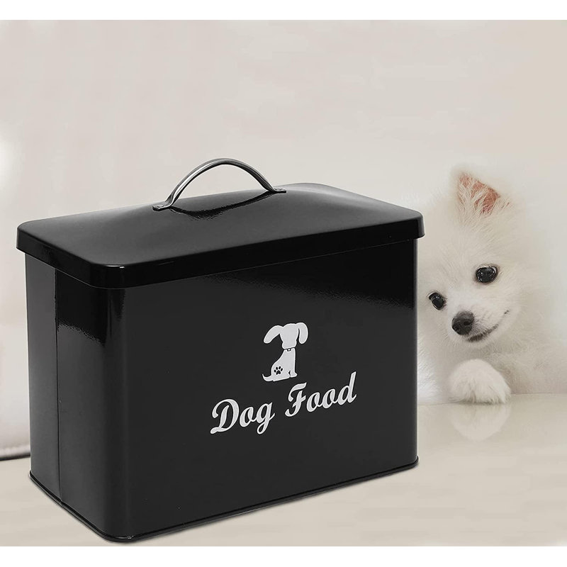 Lattice Routh Dog Food Dog Container Treat Storage Tin With Lid And